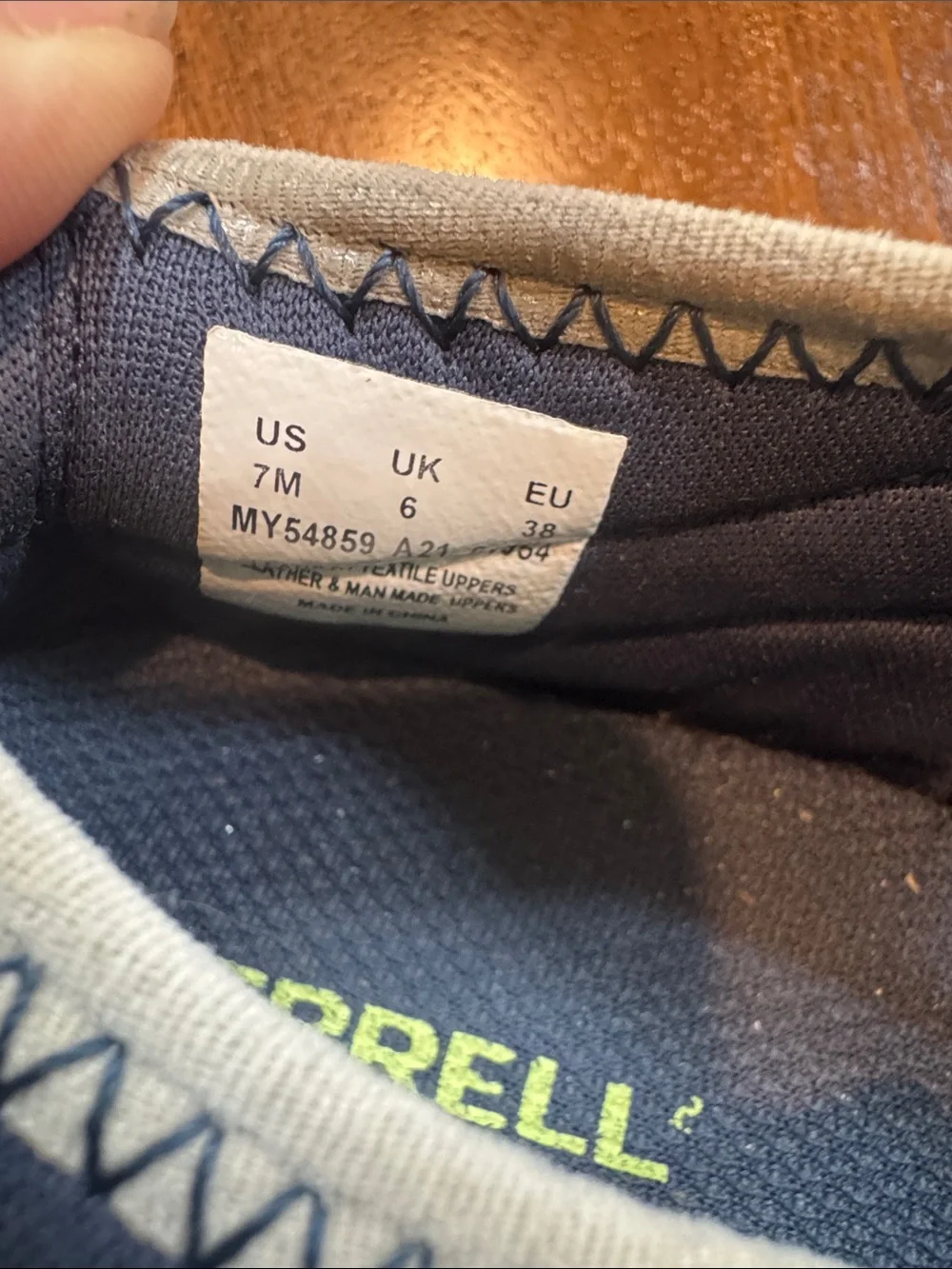Merrell Dark Blue Sandals with Yellow Accents